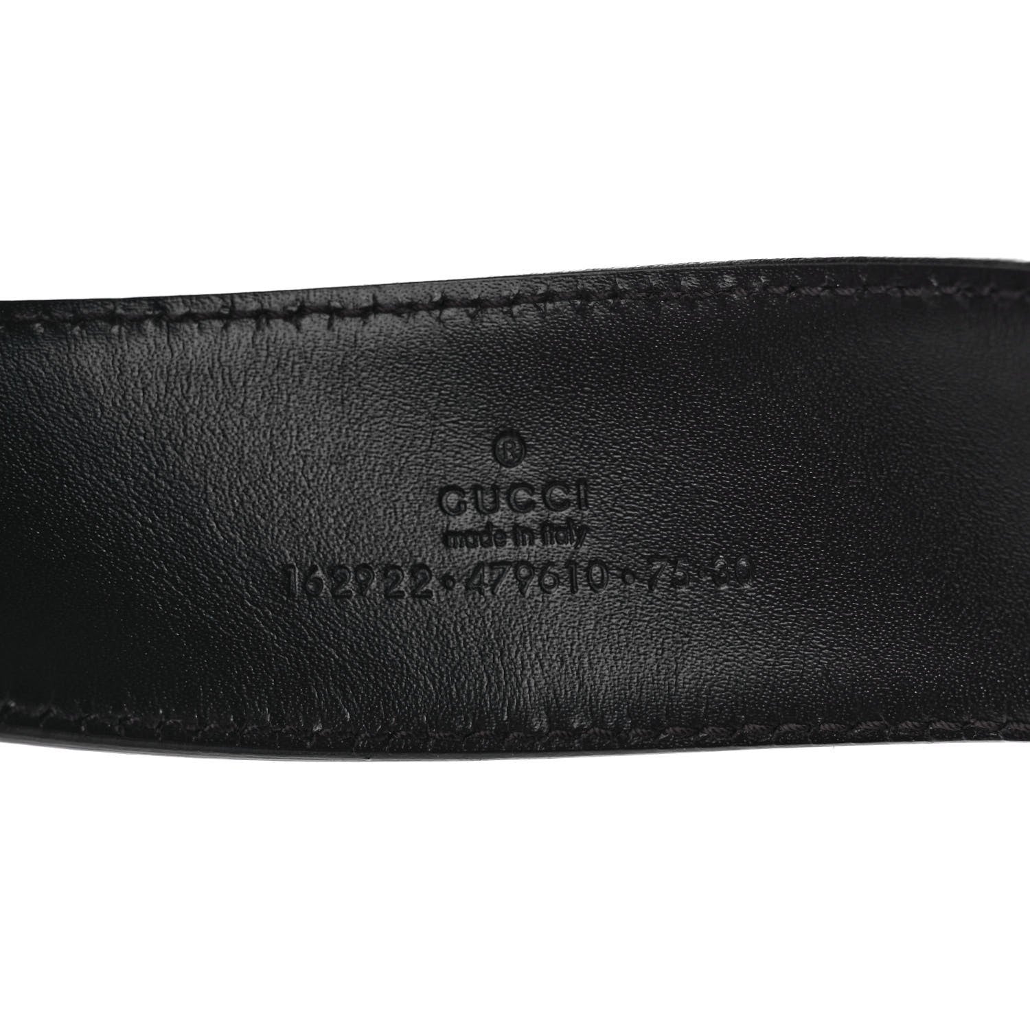 Gucci Calfskin Web Interlocking G Belt 75 30 Dark Brown 3 of 5