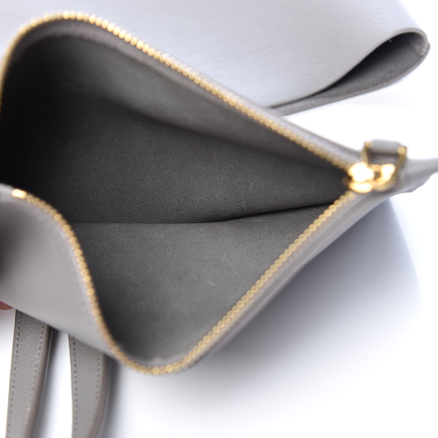 Saint Laurent Calfskin Large Shopping Tote Oyster Gray 7 of 21
