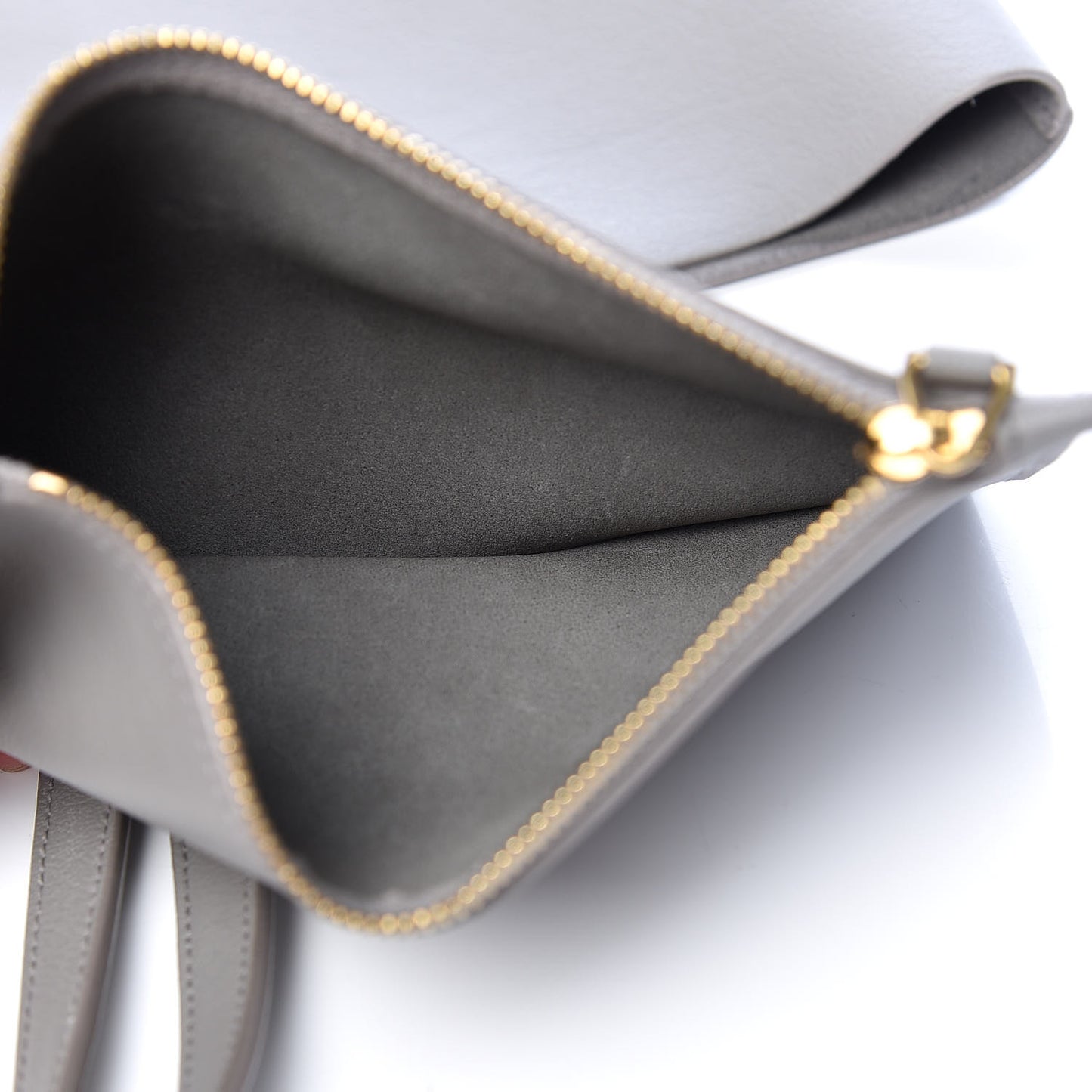 Calfskin Large Shopping Tote Oyster Gray