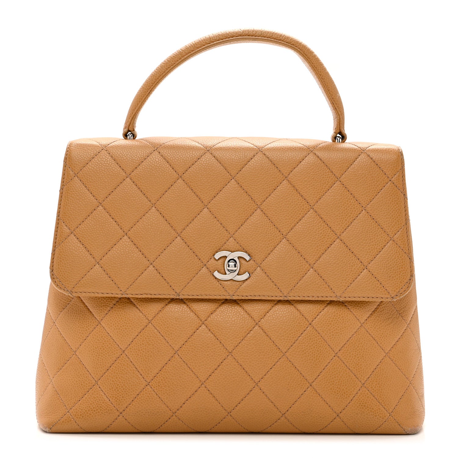 Chanel Caviar Quilted Jumbo Kelly Flap Beige 1 of 16