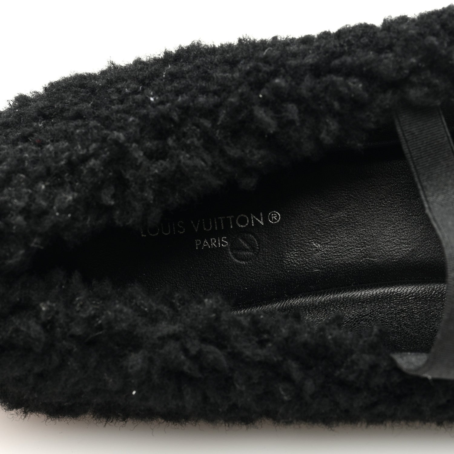Louis Vuitton Shearling Popi Ballerina Flats 41 Black 7 of 8