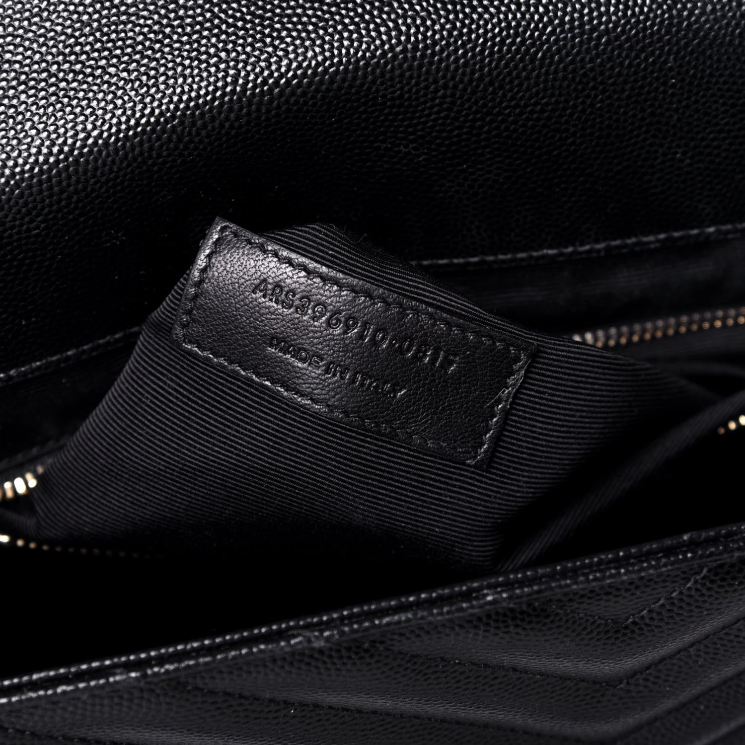 Saint Laurent Grain De Poudre Matelasse Chevron Large Monogram Satchel Black 7 of 9