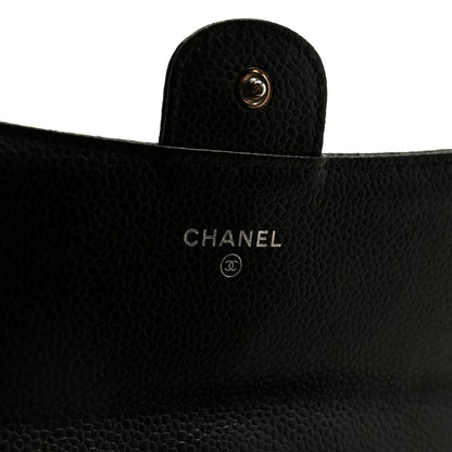Chanel Caviar Quilted Large Gusset Flap Wallet Black 6 of 9