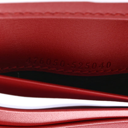 Gucci GG Supreme Monogram Cherry Embellished Card Case Wallet Hibiscus Red 7 of 8
