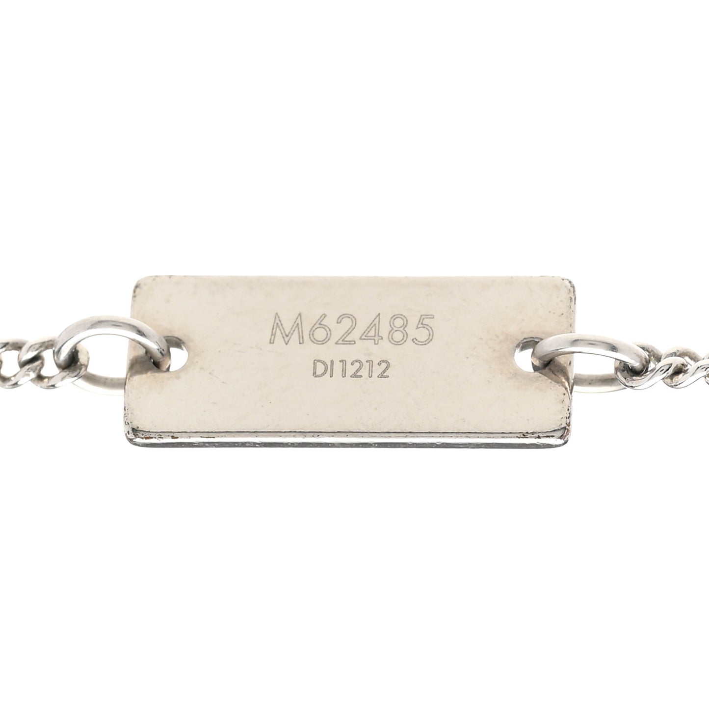 Zamac Palladium Monogram Charms Necklace Silver
