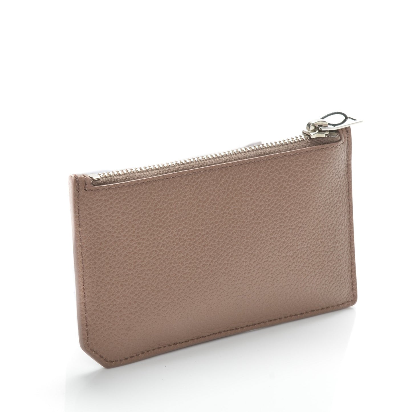 Grained Calfskin 5 Fragments Zip Pouch Card Holder Fard