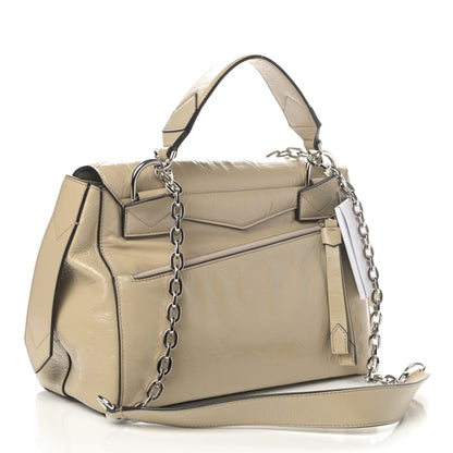 Givenchy Creased Patent Calfskin Medium ID Flap Beige 2 of 4