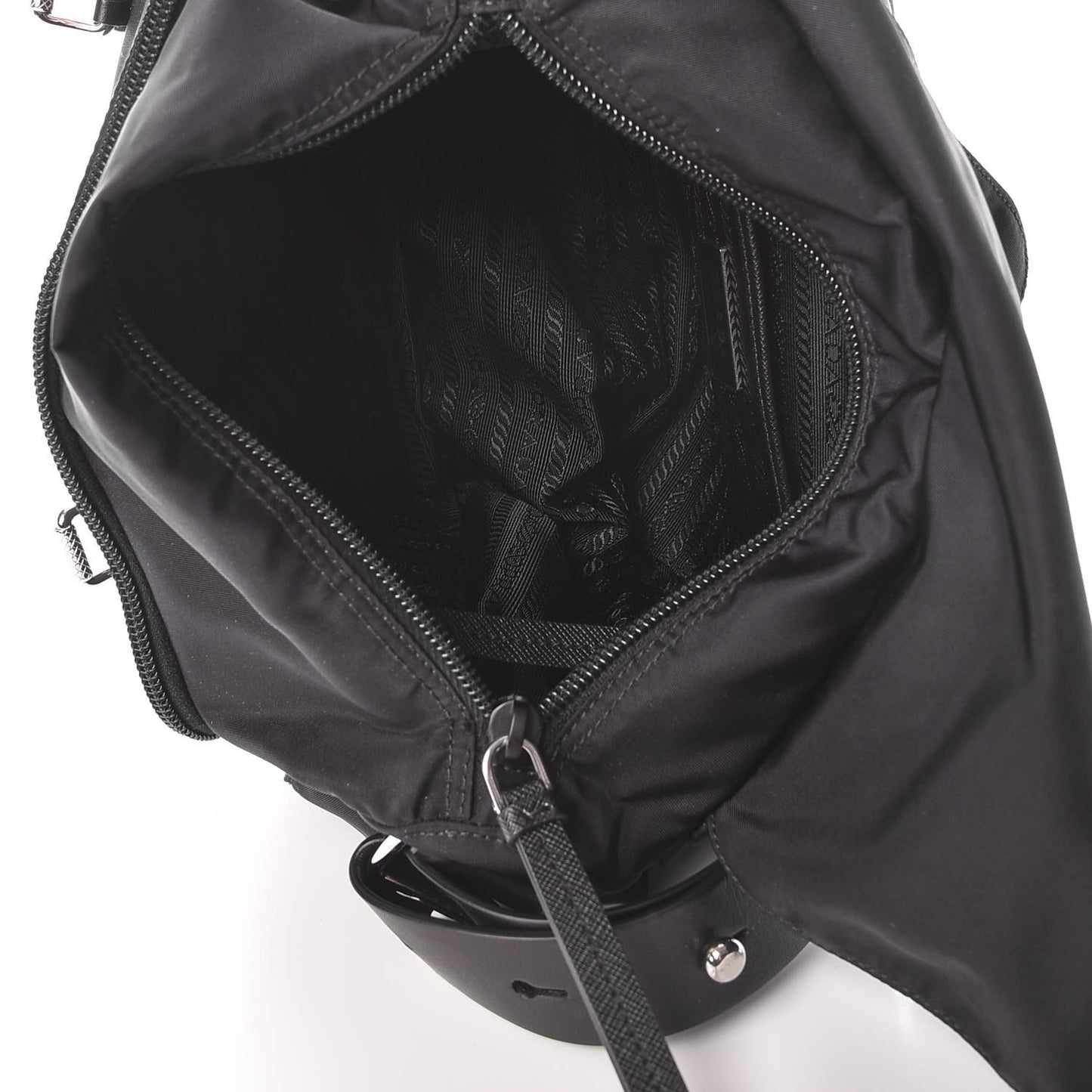 Nylon New Vela Studded Messenger Black Astrale