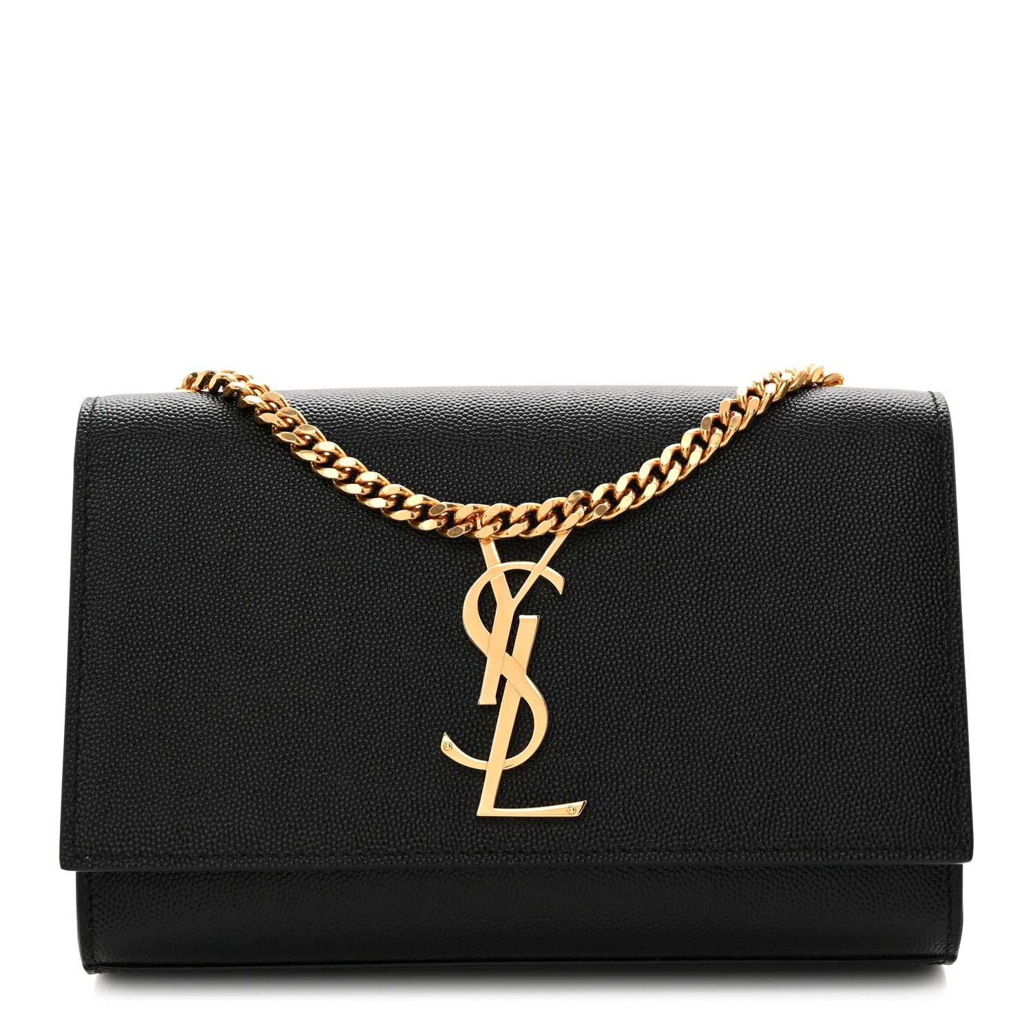 Saint Laurent Grain De Poudre Small Monogram Kate Satchel Black 1 of 10
