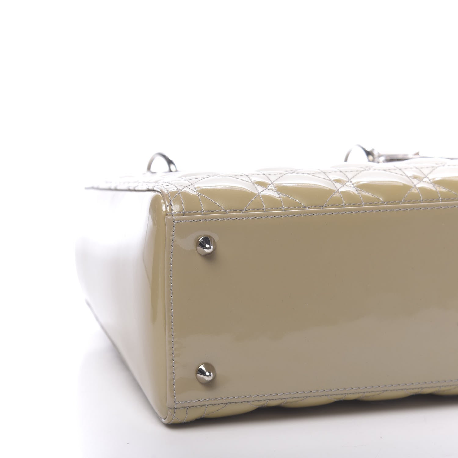 Christian Dior Patent Cannage Medium Lady Dior Beige 8 of 10
