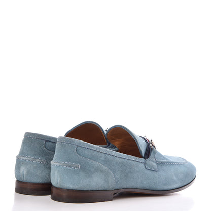 Gucci Suede Mens Horsebit Loafers 39.5 Blue 4 of 9