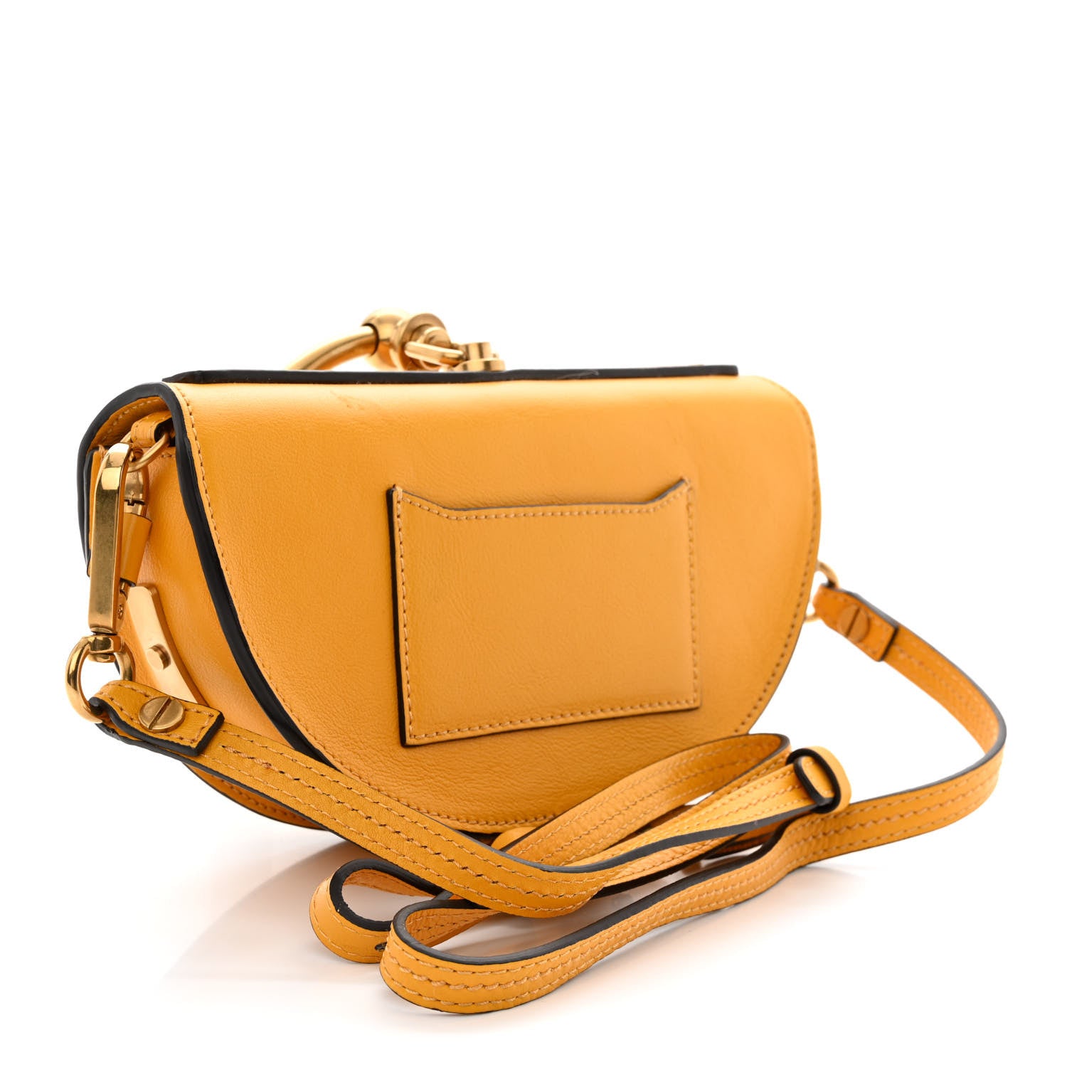 Chloe Calfskin Small Nile Bracelet Minaudiere Bag Dark Ochre 3 of 11