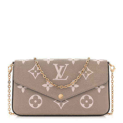 Louis Vuitton Empreinte Monogram Giant Felicie Pochette Tourterelle Creme 1 of 11