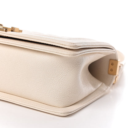 Chanel Caviar Quilted Medium Boy Flap Ivory 11 of 11