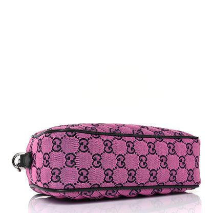 Gucci Monogram Multicolor Matelasse Diagonal Small GG Marmont Chain Shoulder Bag Pink Blue 3 of 8