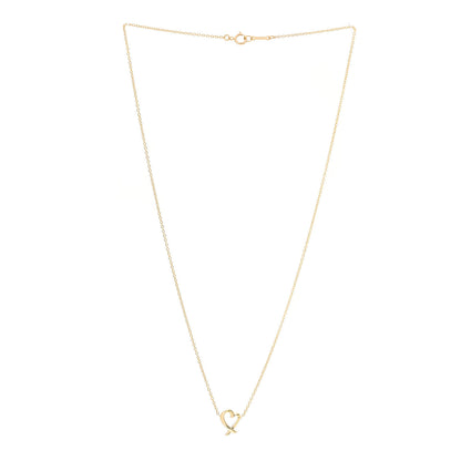 Tiffany 18K Yellow Gold Mini Paloma Picasso Loving Heart Pendant Necklace 3 of 6