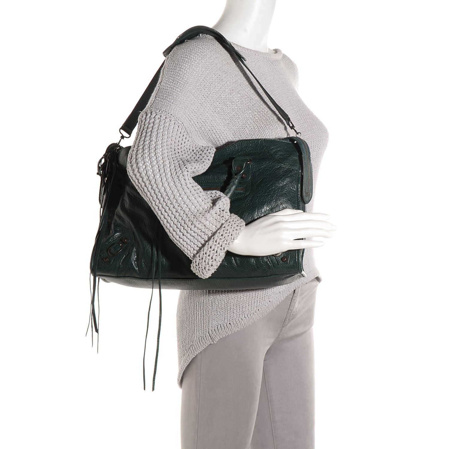Balenciaga Agneau Classic Hardware City Poker Fonce 2 of 12