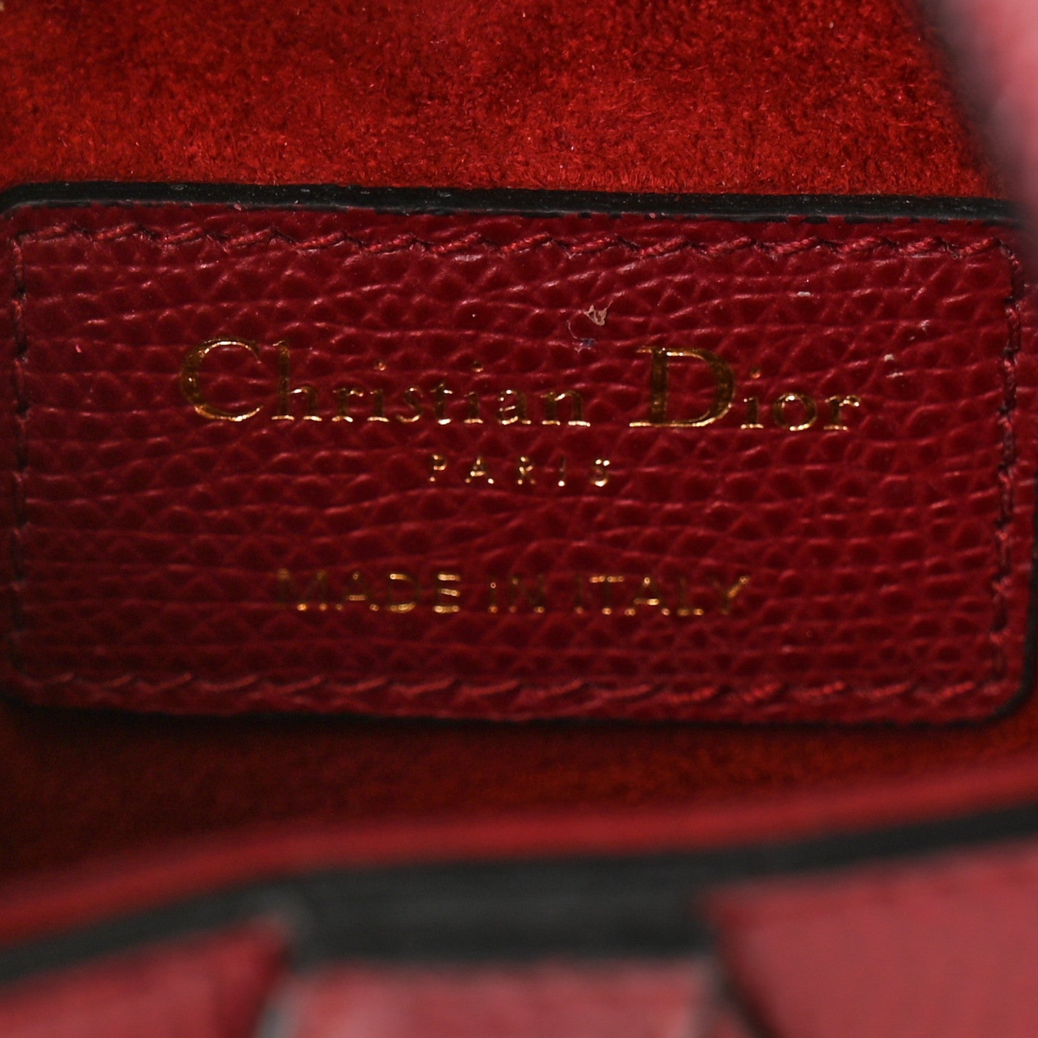 Christian Dior Grained Calfskin Mini Saddle Bag Red 6 of 11