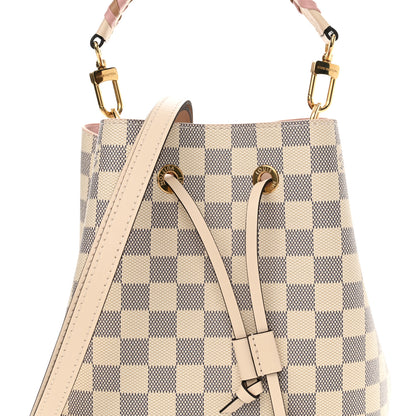 Louis Vuitton Damier Azur Braided Neonoe BB Pink 8 of 11
