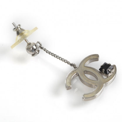 Chanel CC Drop Earrings Silver 3 of 6