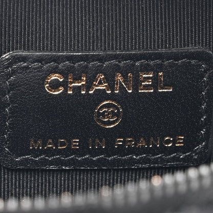 Chanel Tweed Lambskin Quilted Arm Coin Purse Black 6 of 7