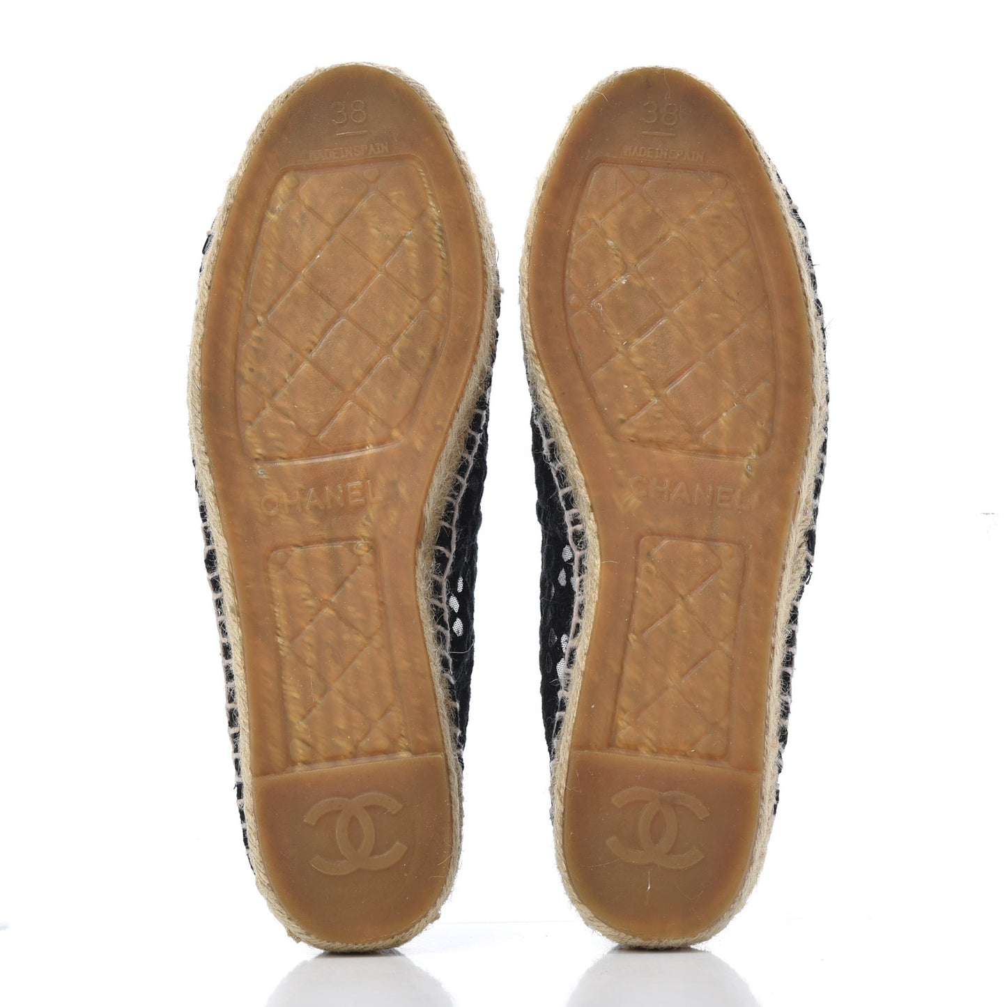 Lace Patent CC Espadrilles 38 Black