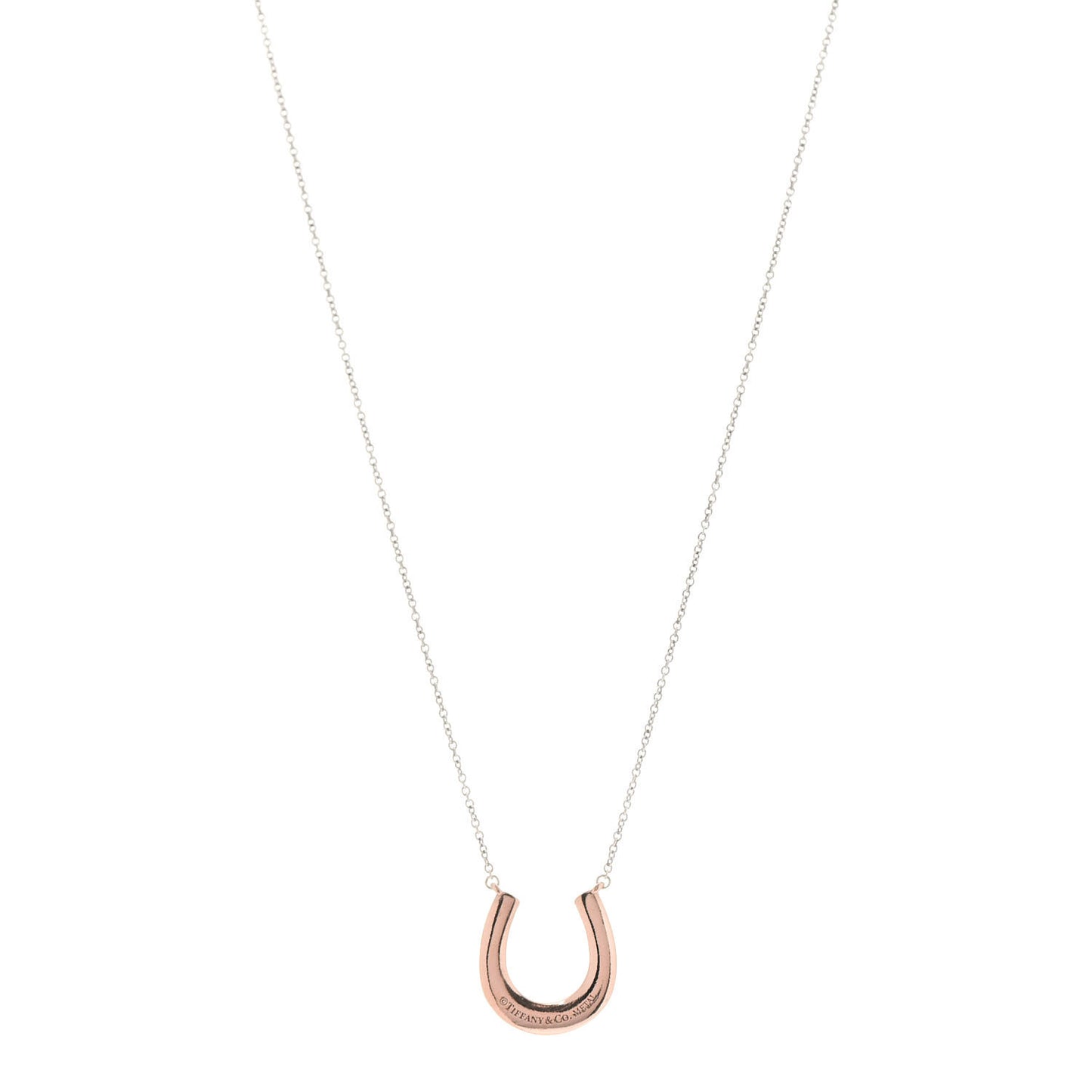 Sterling Silver Rubedo 1837 Horseshoe Pendant Necklace