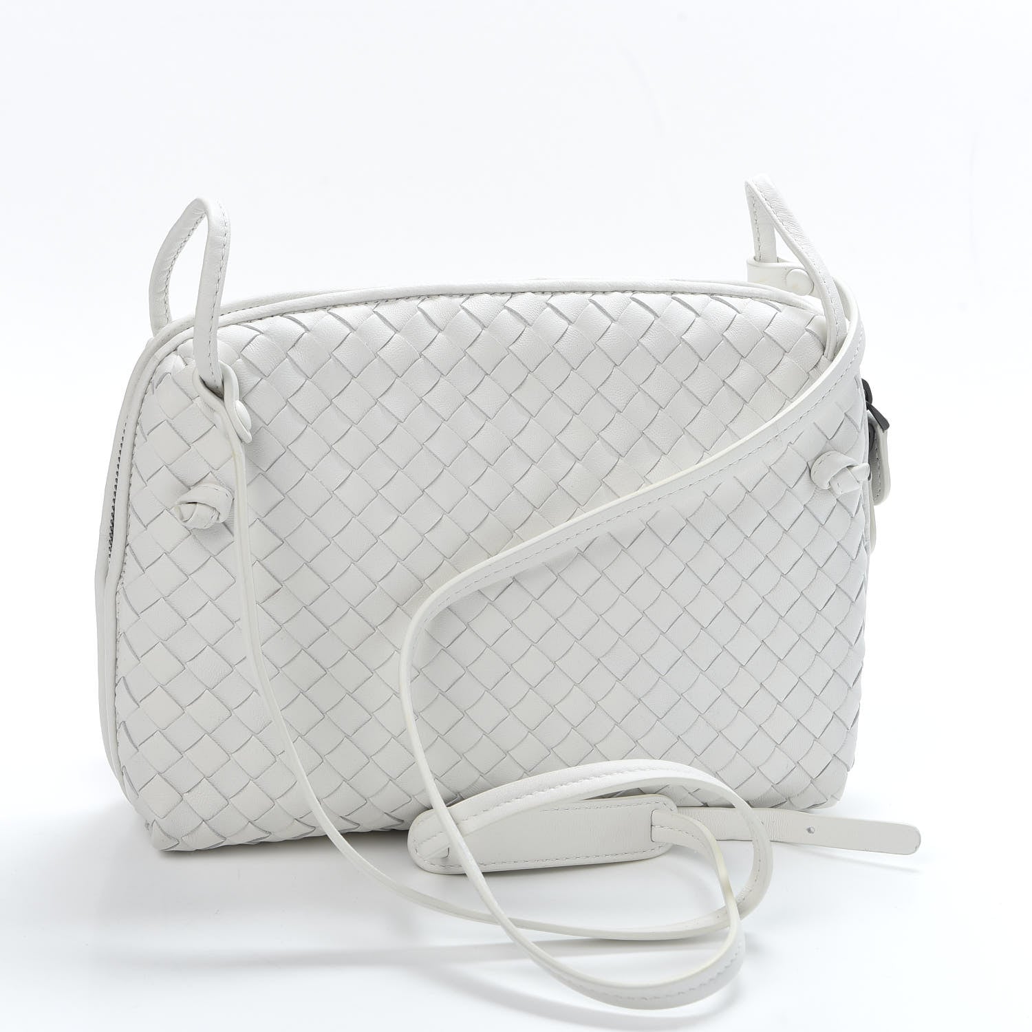 Bottega Veneta Nappa Intrecciato Pillow Crossbody Messenger White 2 of 8