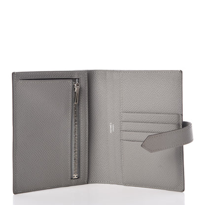 Hermes Epsom Bearn Compact Wallet Gris Mouette 4 of 8
