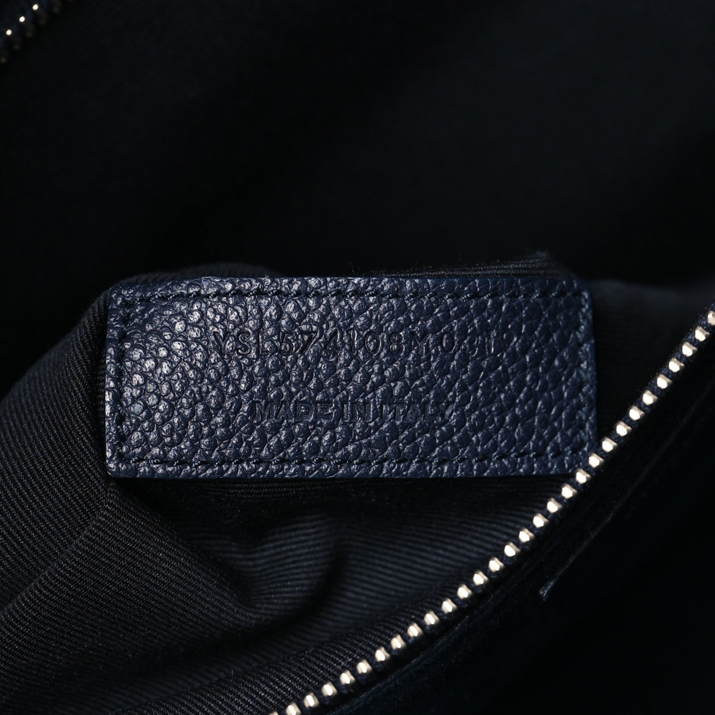 Calfskin Medium Rive Gauche Cabas Navy Blue