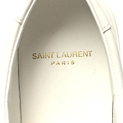 Saint Laurent Calfskin Andy Low Top Sneakers 39.5 Blanc Optique 8 of 8