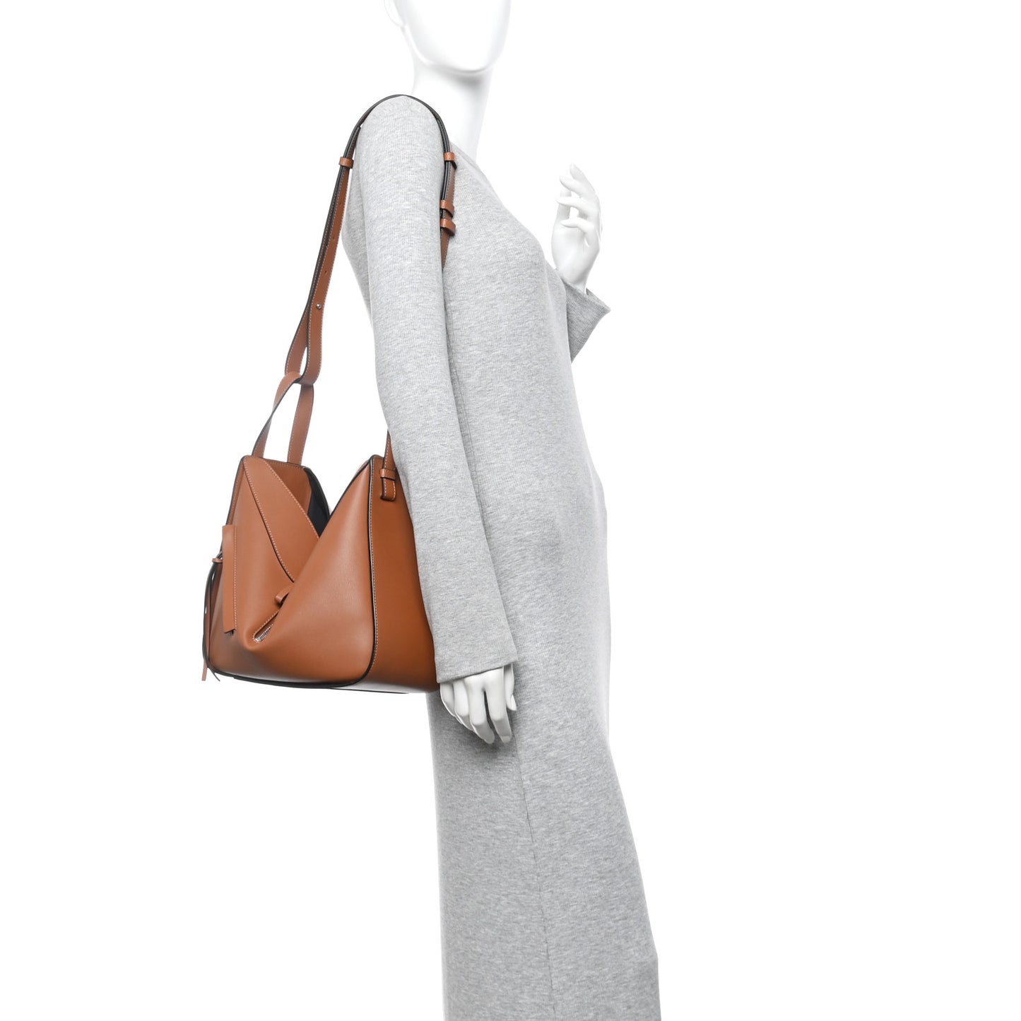 Calfskin Small Hammock Shoulder Bag Tan
