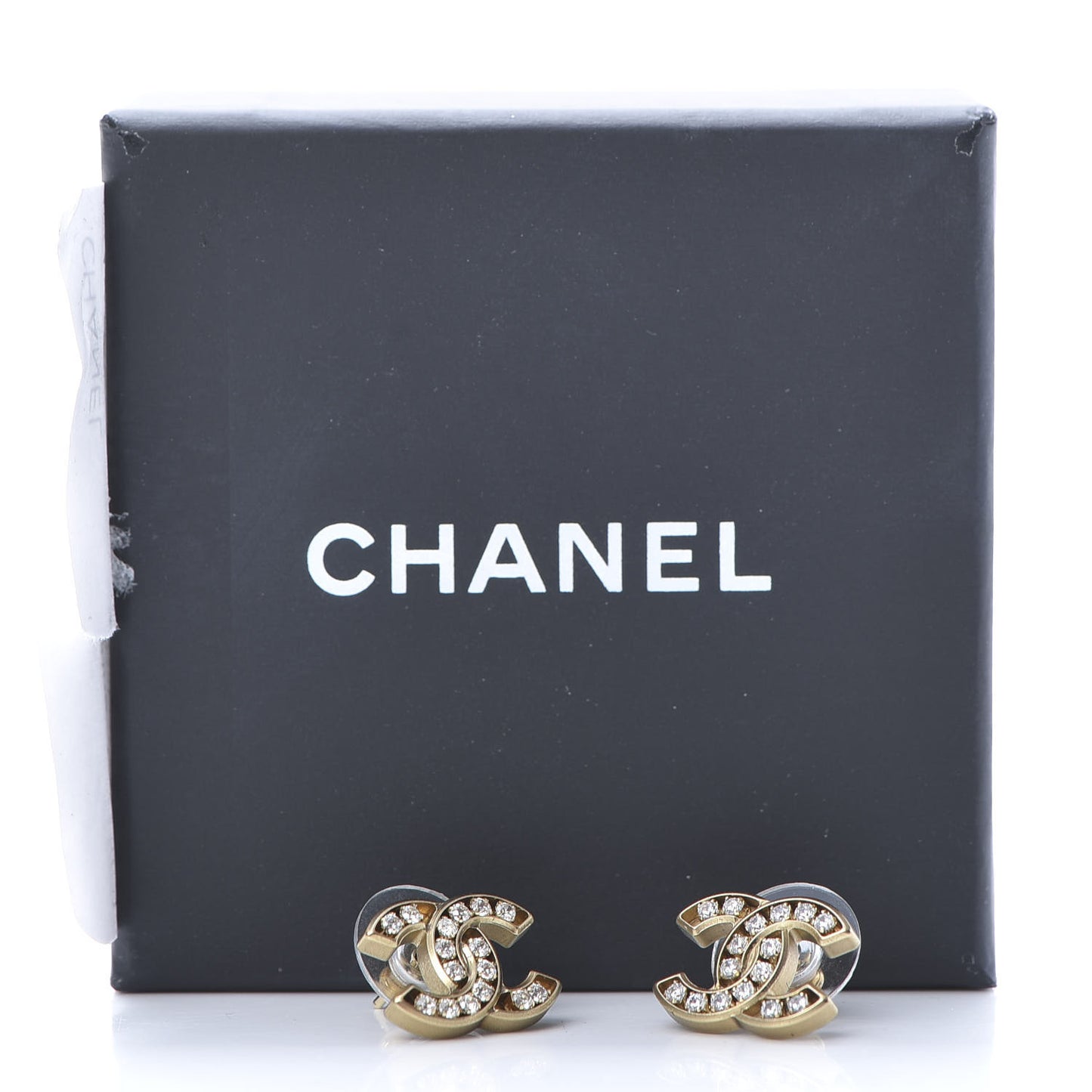 Crystal CC Earrings Gold