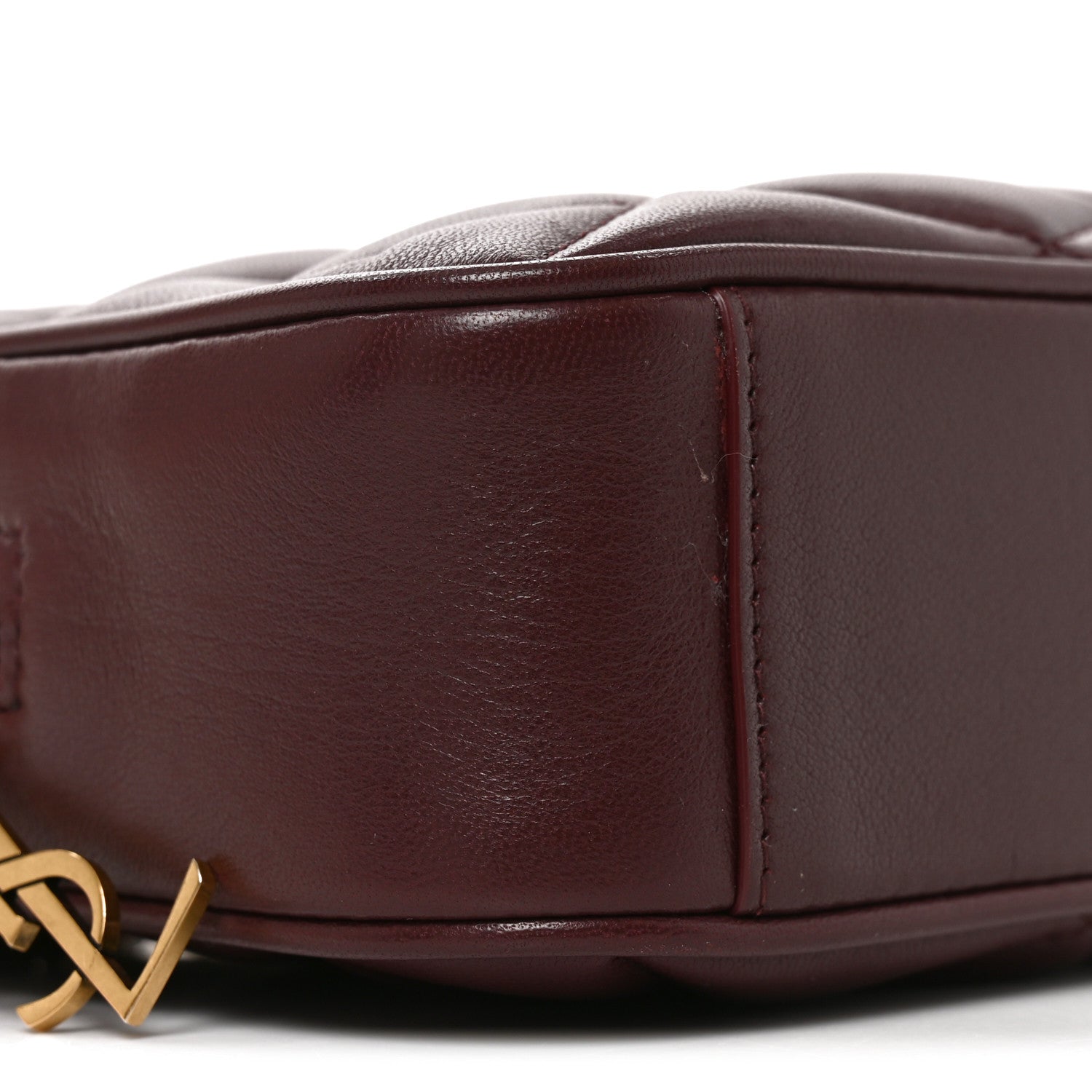 Saint Laurent Lambskin Quilted Mini Camera Bag Rouge Cabernet 9 of 10