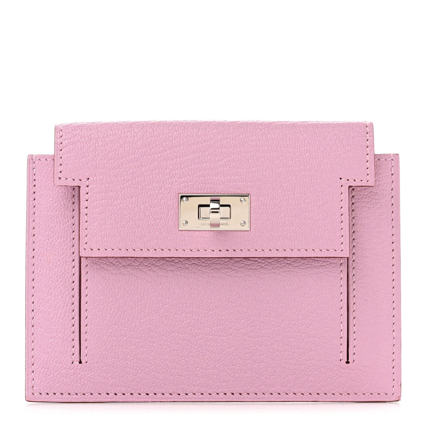 Chevre Mysore Kelly Pocket Compact Wallet Mauve Sylvestre