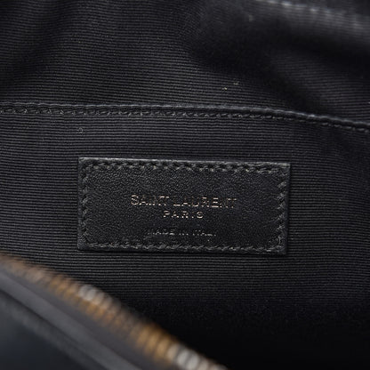 Saint Laurent Calfskin Matelasse Monogram Lou Camera Bag Black 6 of 12