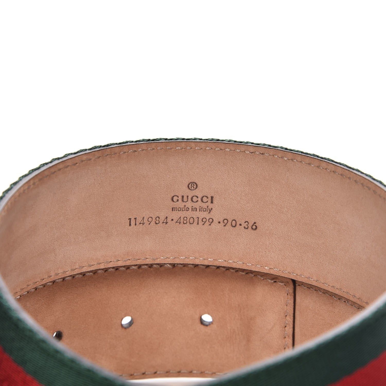 Gucci Canvas Web Interlocking G Belt 90 36 Off White 5 of 5