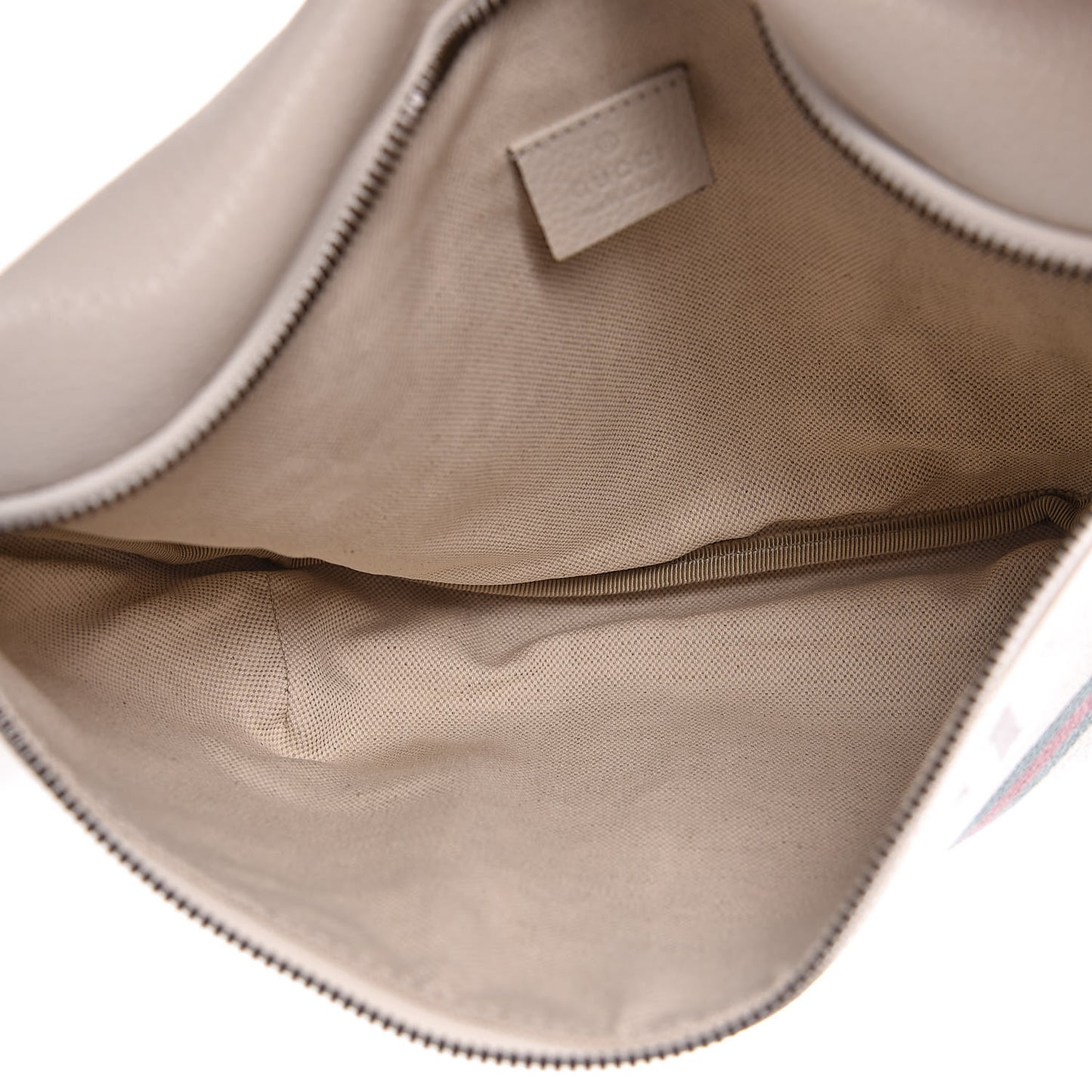 Grained Calfskin Logo Belt Bag White
