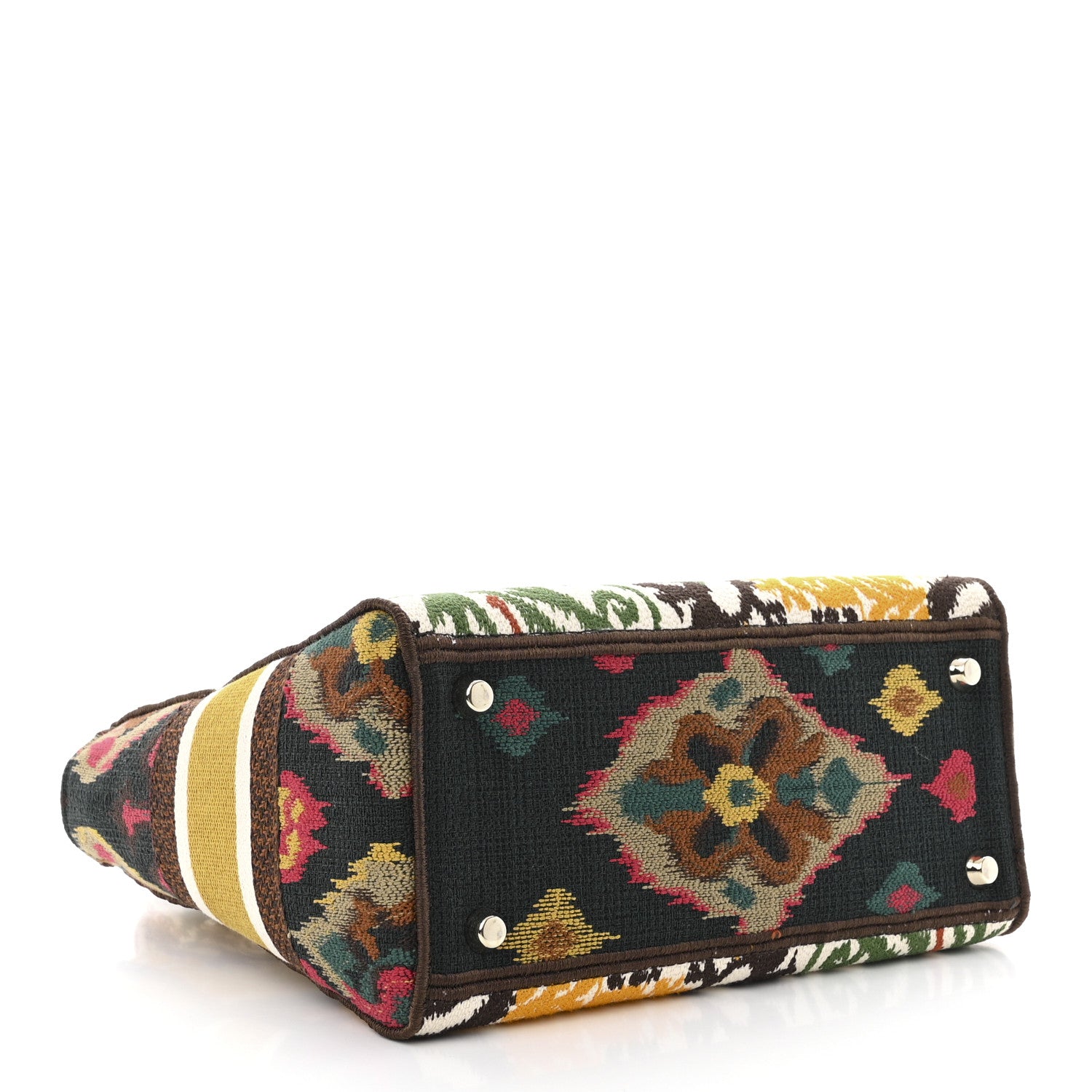 Christian Dior Canvas Embroidered Paisley Medium Lady D-Lite Multicolor 4 of 10