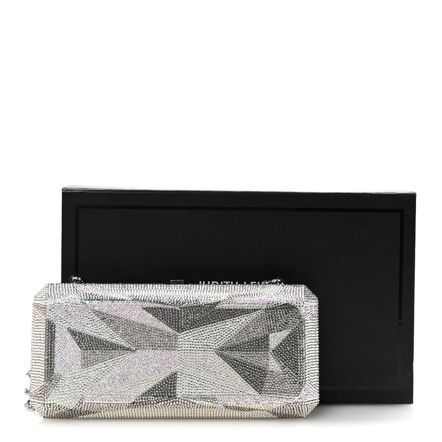 Judith Leiber Swarovski Crystal Slim Clutch Silver Multicolor 12 of 12