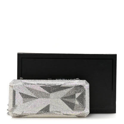 Judith Leiber Swarovski Crystal Slim Clutch Silver Multicolor 12 of 12