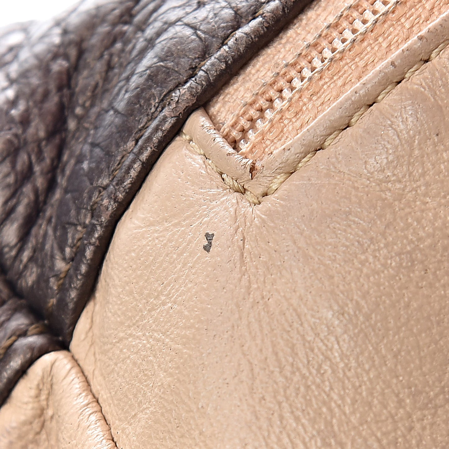 Metallic Deerskin Luxe Ligne Flap Bronze
