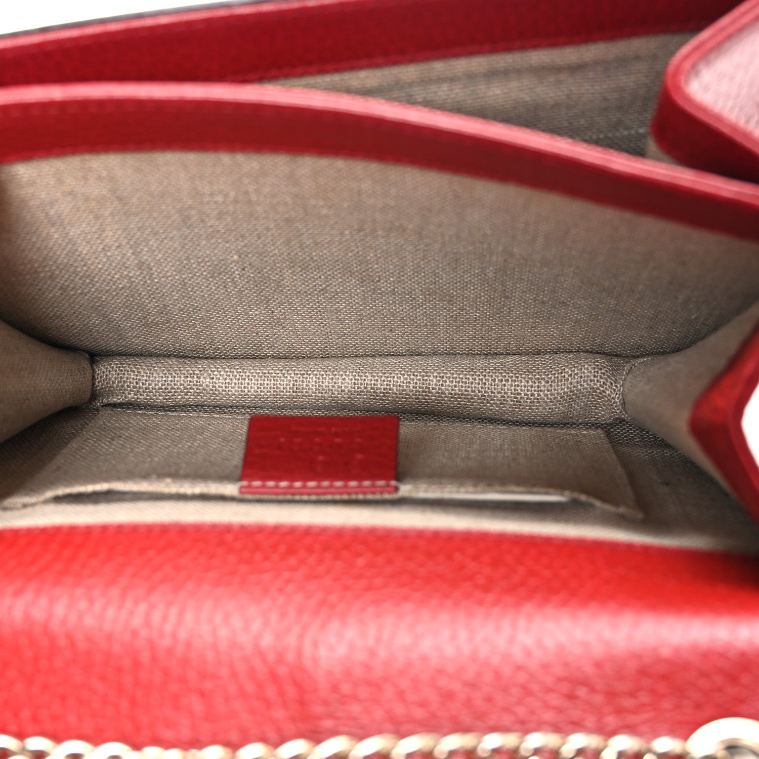 Gucci Dollar Calfskin Small Interlocking G Shoulder Bag Red 5 of 10