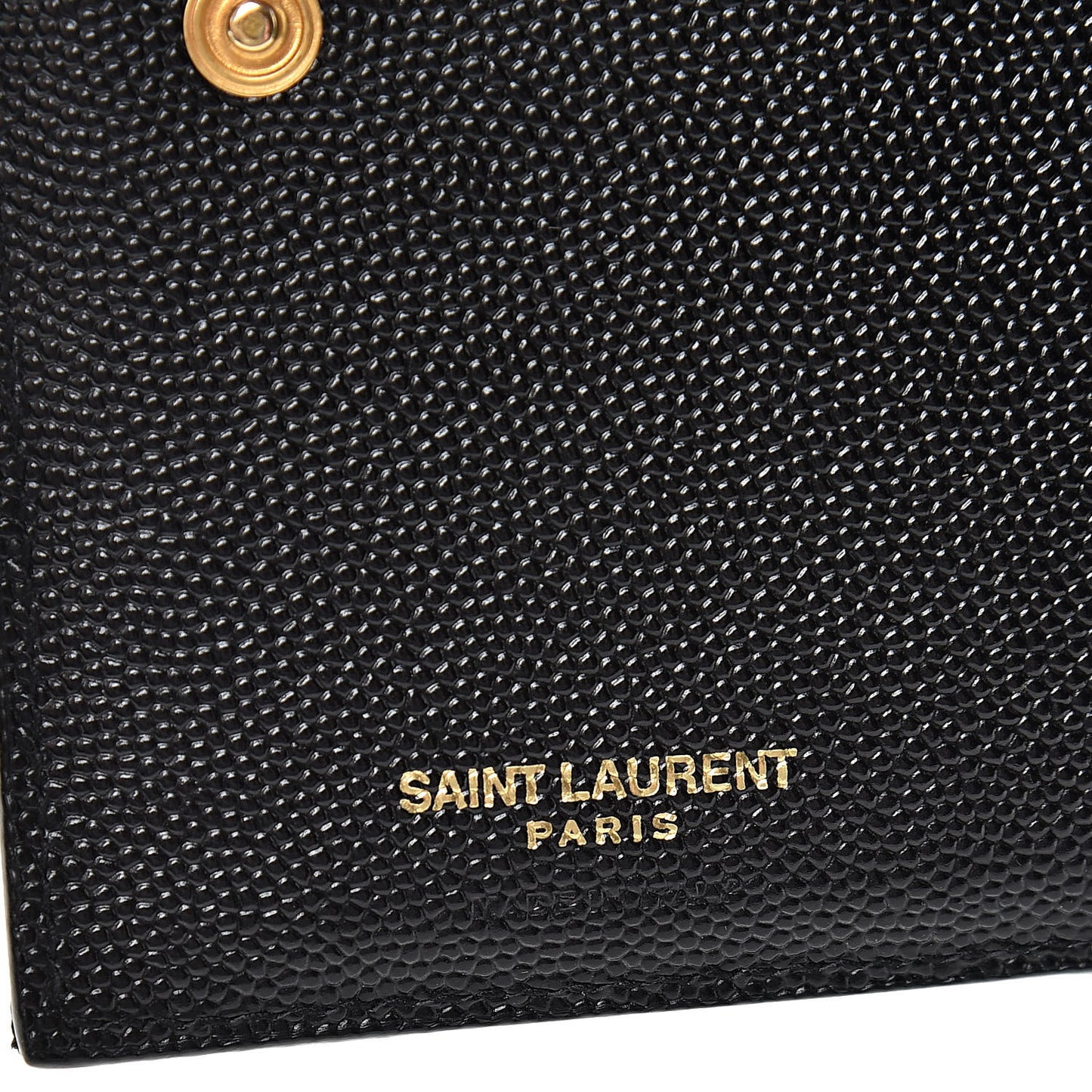 Grain De Poudre Matelasse Chevron Monogram Zipped Two-Part Wallet Black