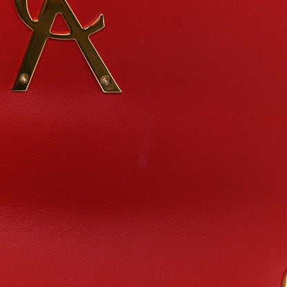 Saint Laurent Patent Matelasse Monogram Large Vicky Chain Bag Rouge Eros 11 of 11