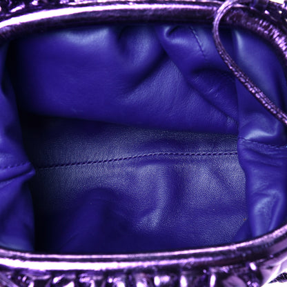 Bottega Veneta Metallic Crinkled Lambskin The Mini Pouch Viola 4 of 5