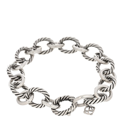 David Yurman Sterling Silver 12mm Large Oval Link Bracelet 2 of 3