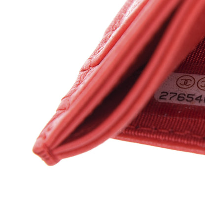 Chanel Goatskin Camellia Embossed Card Holder Red 10 of 11