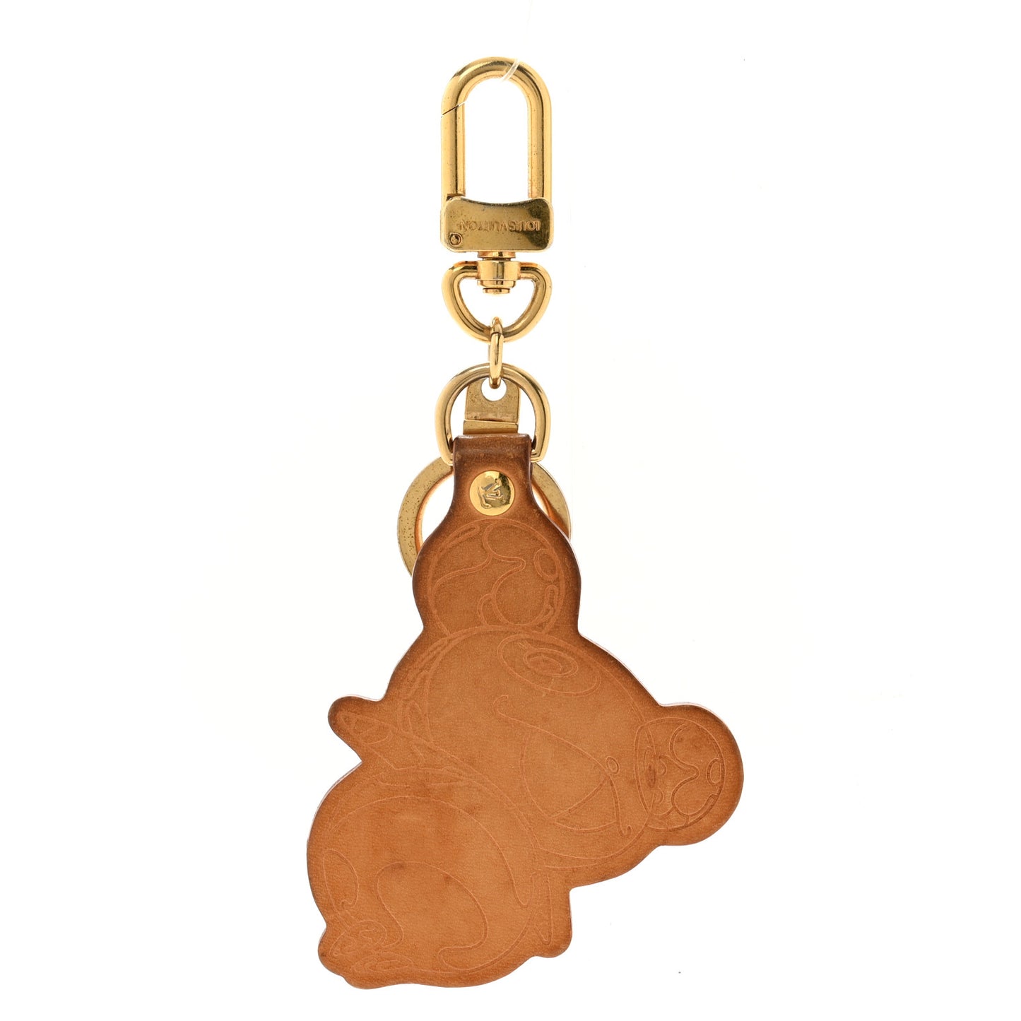 Vachetta Monogram Panda Key Ring Bag Charm