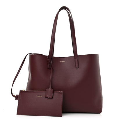 Saint Laurent Calfskin Large Shopping Tote Bordeaux 1 of 12